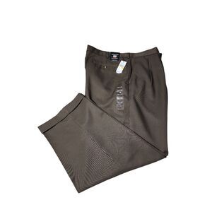 NWT Van Heusen Dress Pants Men's 40x29 Toffee Brown MicroFiber Stain Shield